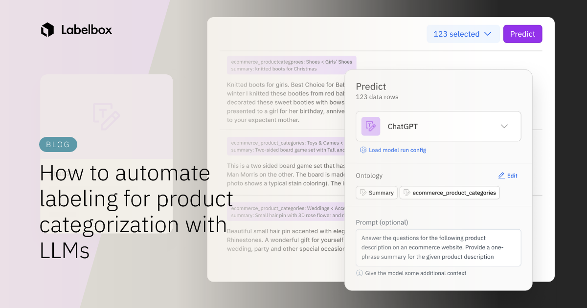 How to automate labeling for product categorization with LLMs