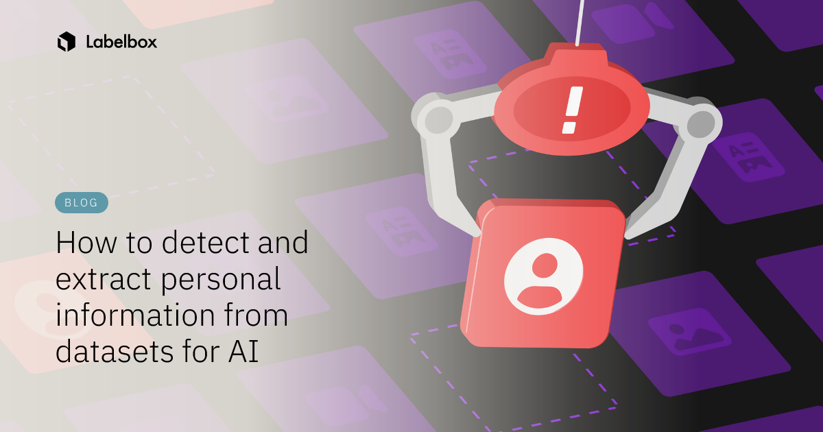 How to detect and extract personal information from datasets for AI