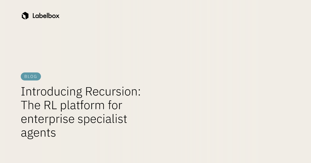 Introducing Recursion: The RL platform for enterprise specialist agents
