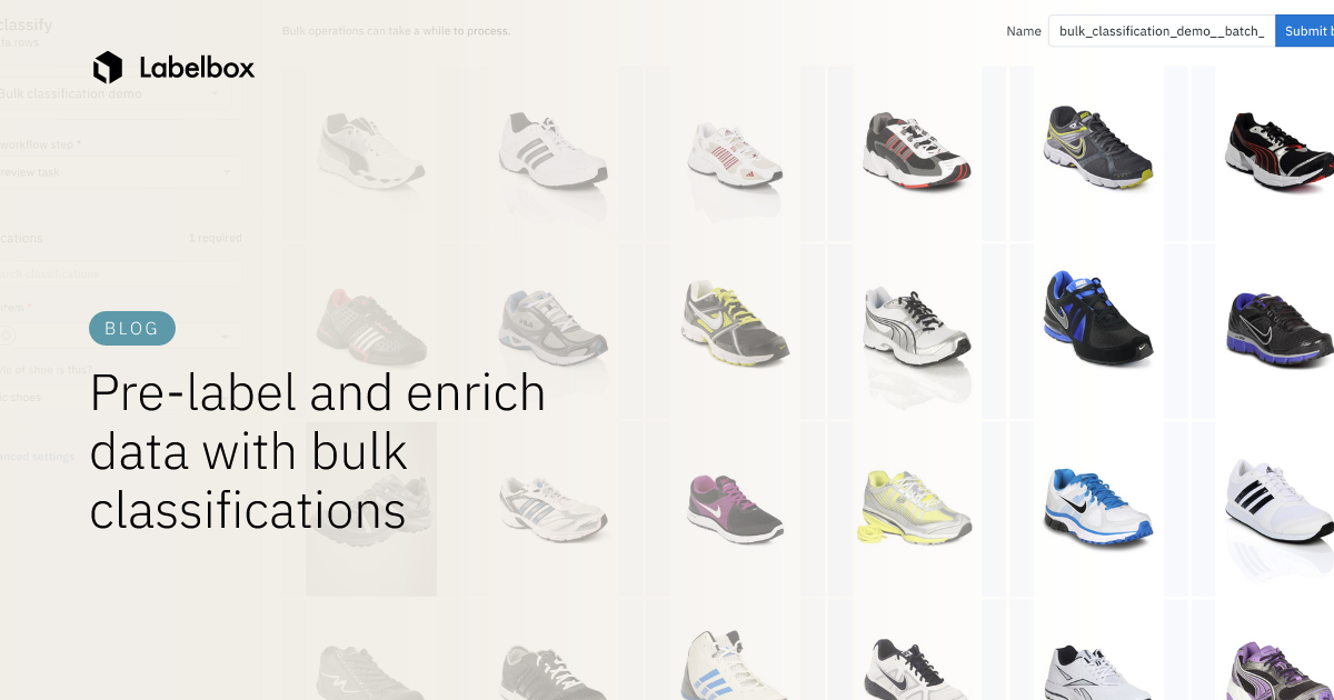 Pre-label and enrich data with bulk classifications